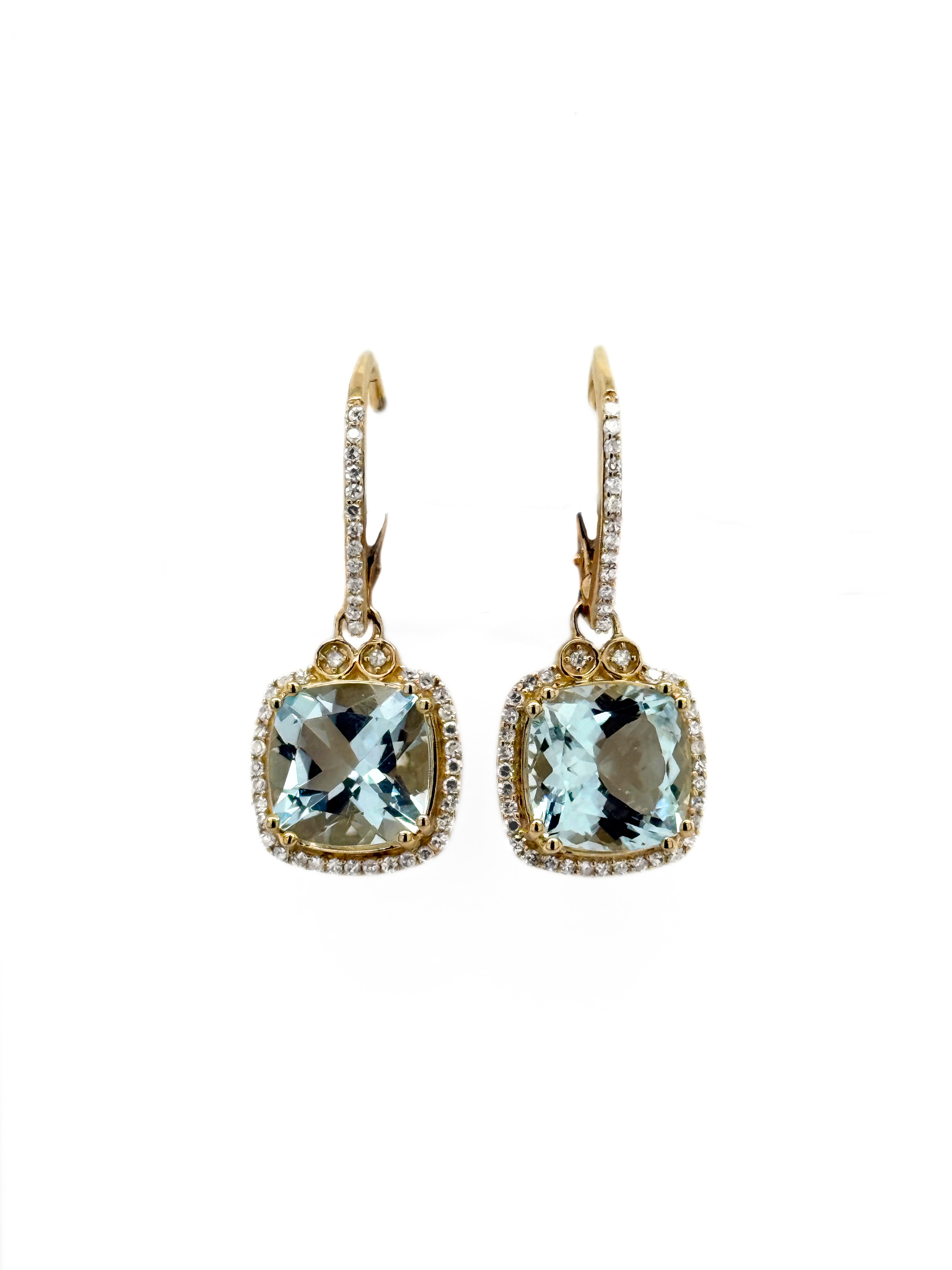 AQUA HP-DANGLE EARRINGS-401286